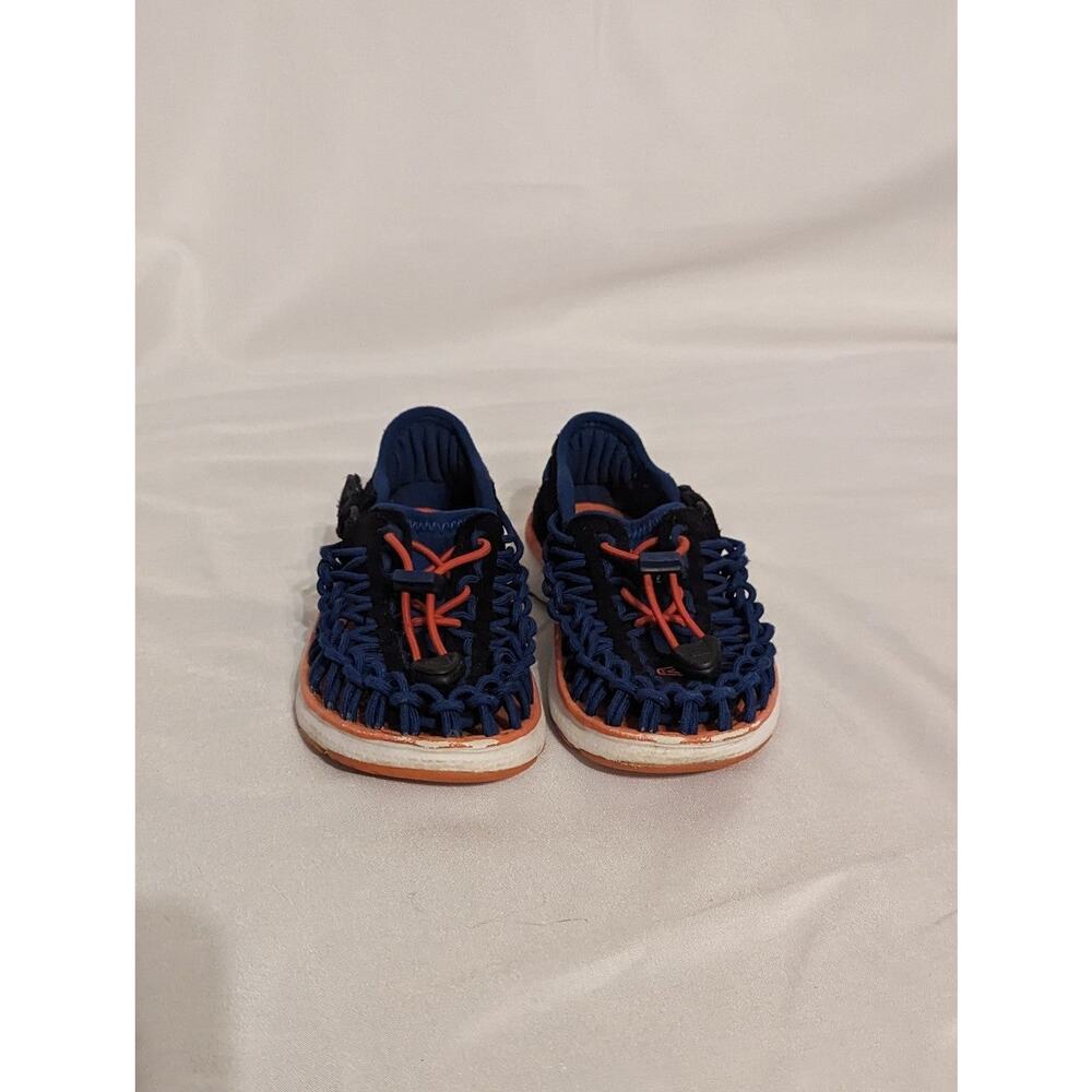 Keen kids 11c blue and orange breathable Velcro adjustable sandal shoes